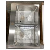 33' x 22' Stainless Steel Double Bowl Kitchen Sink