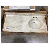 49' x 22' Single Bowl Vanity Top in Beige