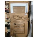 37' x 78' Self-Storing Storm Door in White
