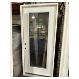 36' x 80' RH Full-View FG Exterior Door in White