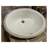 Case of (2) 18'W Undermount Porcelain Sinks x 3