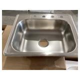25' x 21' Drop-in Single Bowl Sink in SS