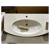 39' x 19-1/2' Single Sink Vanity Top in White