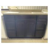 48'W Espresso Vanity Base with Single Sink Top