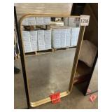 20' x 36' Rectangular Mirror with Gold Frame
