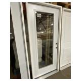 36' x 80' LH Full-View Steel Exterior Door-White