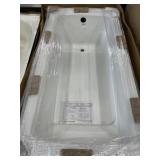60' x 30' LH Bathtub in White with Apron Insert