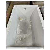 60' x 36' RH Drop-In Bathtub in White w Apron