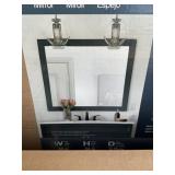 42' x 34' Wall Mount Mirror with Black Frame