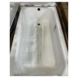60' x 30' LH Bathtub in White with Apron