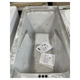 61' x 32' Drop-In 8-Jet Bathtub in White w Apron