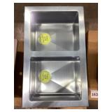 33' x 20' Dbl Bowl Farmhouse Stainless Steel Sink