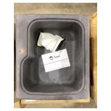 25' x 22' Siligrant Single Bowl Sink-Midnight Gray