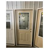 36' LH 1/2 Lite Fiberglass Exterior Door