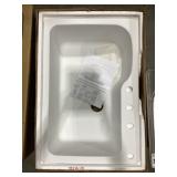 33' x 22' Single Bowl Composite Sink in White