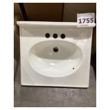18.5' x 16.5' Single Bowl Vanity Top in White