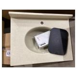25' x 19' Single Bowl Vanity Top in Sandtone