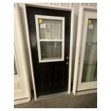 36' LH 1/2 Lite Steel Exterior Door