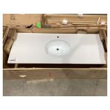 58' x 22' Single Bowl Vanity Top in White