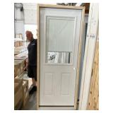 32' x 80' LH 1/2 View Steel Ext. Door in White