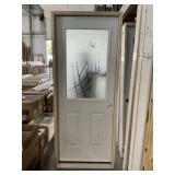 32' x 80' LH Steel 1/2 View Exterior Door-White