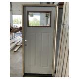 36' x 80' RH Steel 2-Panel Exterior Door in White