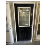 36' LH 1/2 Lite Steel Exterior Door