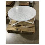 38' Round Outdoor Coffee Table in White