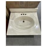 25' x 22' Single Sink Vanity Top in Ivory