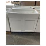 36' Shaker Sink Base Cabinet in White