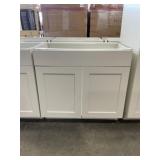 36' Shaker Sink Base Cabinet in White