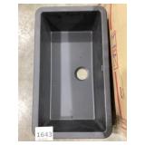 32' x 18' Single Bowl Siligrant Sink-Midnight Blk
