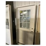 36' LH 9 Lite Fiberglass Exterior Door