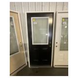 36' LH 1/2 Lite Steel Exterior Door