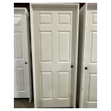 32' x 80' LH 6-Panel MDF Interior Door in Tan