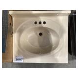 25' x 22' Single Bowl Vanity Top in Beige