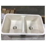 31' x 18' Undermount Composite Dbl Bowl Sink