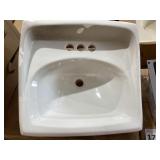 20' x 18' Wall Mount Porcelain Sink in White