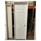 24' x 80' LH 6-Panel MDF Interior Door in White