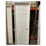 24' x 80' LH 6-Panel MDF Interior Door in White