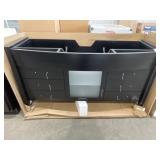 60'W Black Vanity Base with Hardware