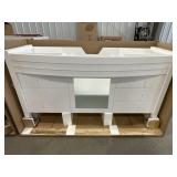 60'W White Vanity Base with Hardware