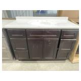 48'W Espresso Vanity Base with Single Sink Top