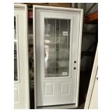 36' x 80' 3/4 View LH Steel Exterior Door in White