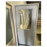 36' RH 1/2 Lite Steel Exterior Door