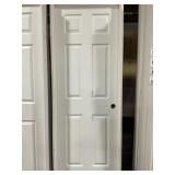 28' x 80' LH 6-Panel MDF Interior Door in White