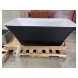 59' x 29-1/2' Black Acrylic Freestanding Bathtub