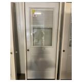 32' RH 1/2 Lite Steel Exterior Door
