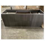 54' x 19' Espresso Wall Mount Vanity Base