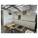 15Pc 30' White Shaker Silvercreek Kitchen Set